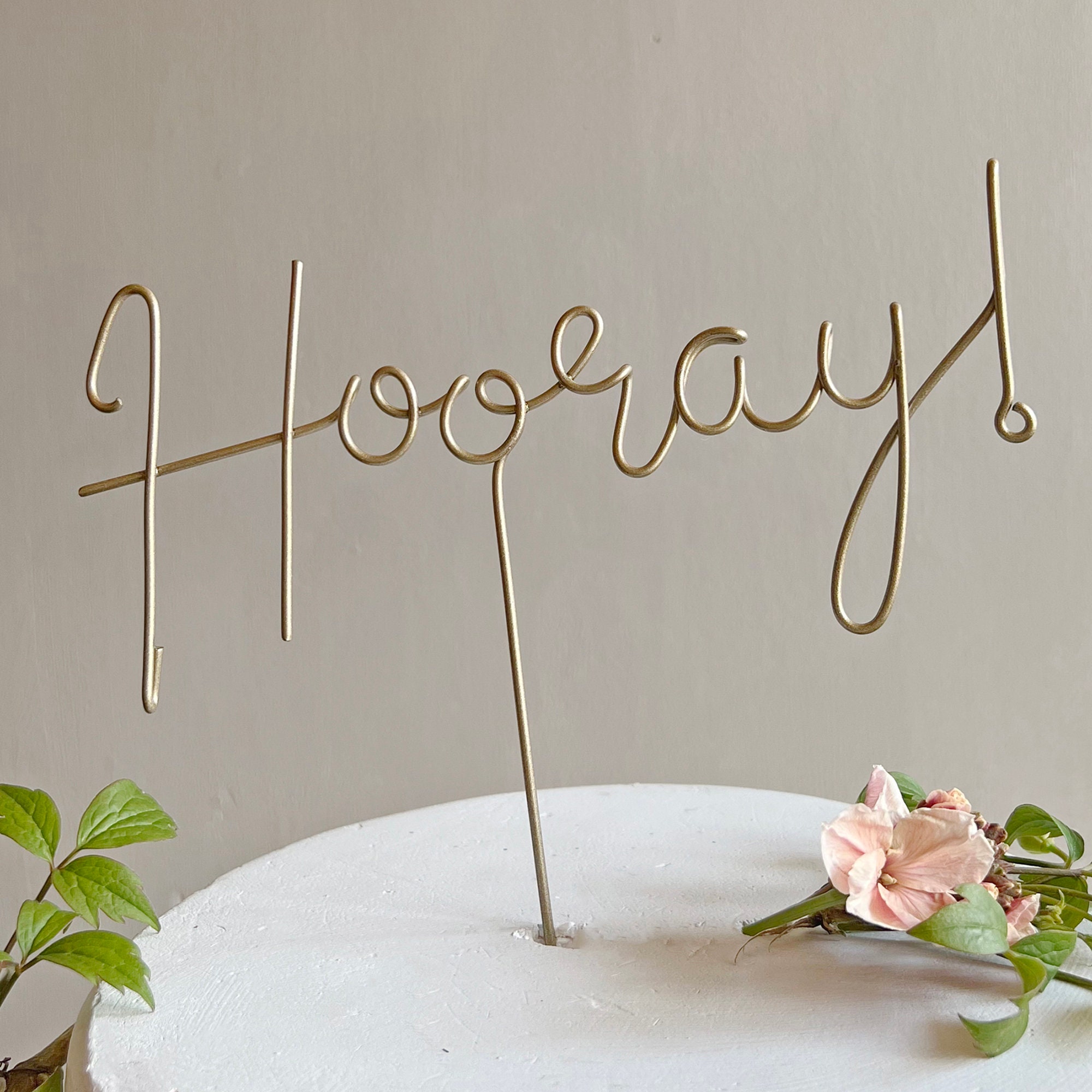 Hooray Wire Cake Topper | Fun Wedding