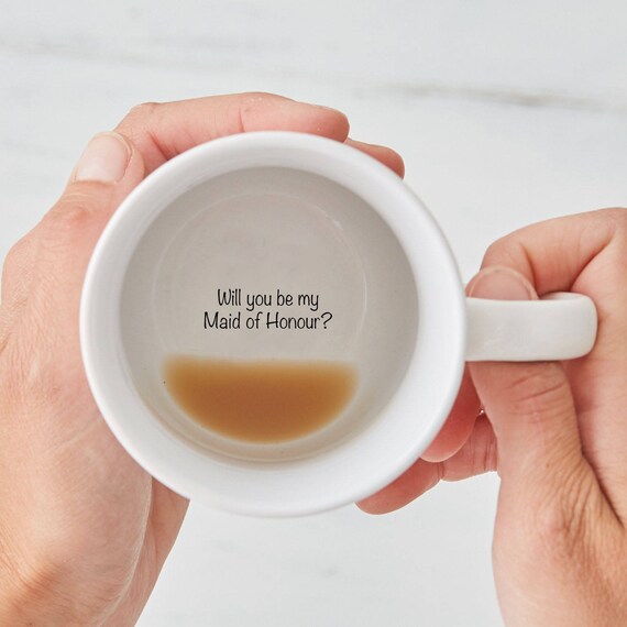 Will You Be My Maid Of Honour Mug Hidden Message Etsy
