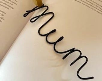 Wire Mum Bookmark with Velvet Ribbon