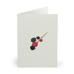 Tarjetas de felicitación de Blackberry (paquete de 5): tarjetas de verano, cumpleaños, agradecimientos, ecológicas, papelería bonita.