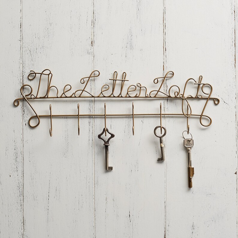 Personalised Wire Key Holder Custom Key Hanger | Etsy