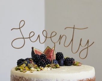 Seventy Wire Cake Topper