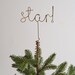 Wire Star Word Tree Topper, Minimalist Christmas Decor 