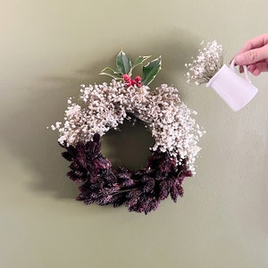 Christmas Pudding Dried Flower Wreath | Ready Made Wreath or Make Your Own Kit | Christmas Decoration | Cute Decor