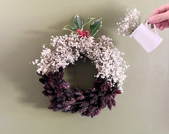 Christmas Pudding Dried Flower Wreath | Ready Made Wreath or Make Your Own Kit | Christmas Decoration | Cute Decor