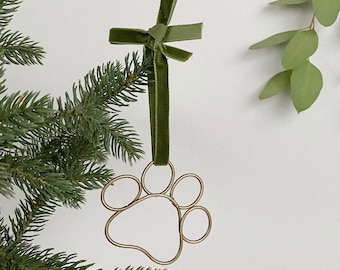 Christmas Pet Wire Paw Tree Decoration | Pet Stocking Tags | Pet Christmas Present