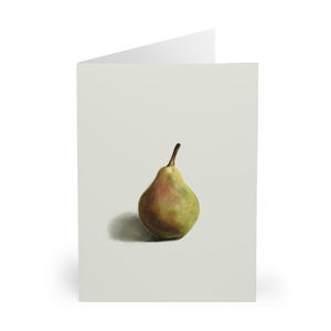 Biglietti d'auguri a forma di pera (confezione da 5) - Perfetti come regali gastronomici, biglietti autunnali, biglietti di ringraziamento, ecologici, carini articoli di cancelleria