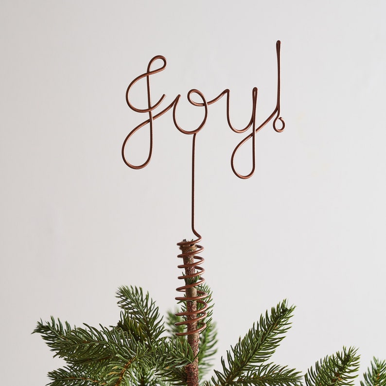Wire Joy Christmas tree topper