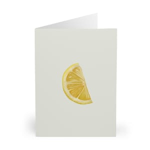 Citroenwenskaarten (5 stuks): perfect voor foodiecadeaus, botanische kaarten, bedankjes, milieuvriendelijk, schattig briefpapier