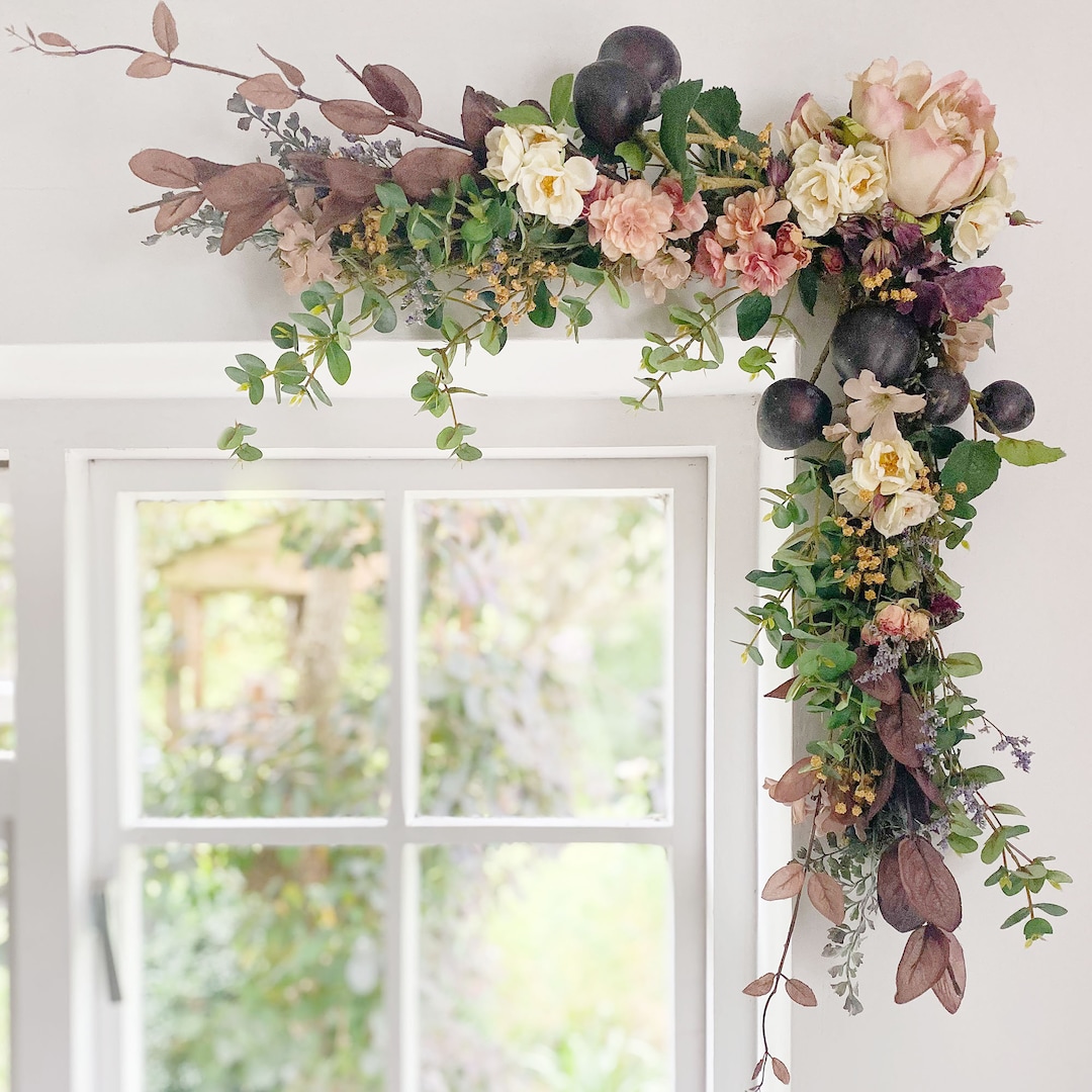 Customised Faux and Dried Flower Garland Etsy