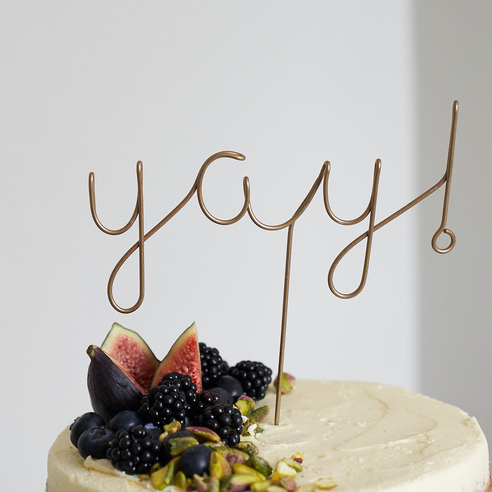 Yay Wire Cake Topper, Wedding Cake Topper, Party Decorations