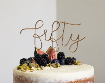 Fifty Wire Cake Topper