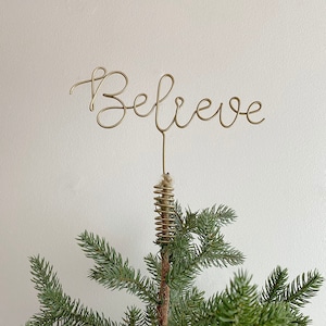 Believe Wire Christmas Tree Topper