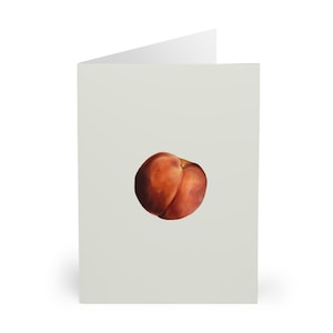 Perzikwenskaarten (5 stuks) - perfect voor foodiecadeaus, natuurkaarten, bedankjes, milieuvriendelijk, schattig briefpapier