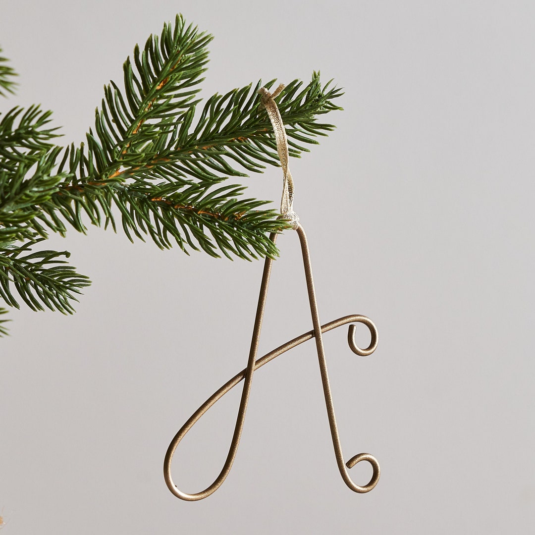 Letter Christmas Tree Decoration, Initials Stocking Tags Etsy