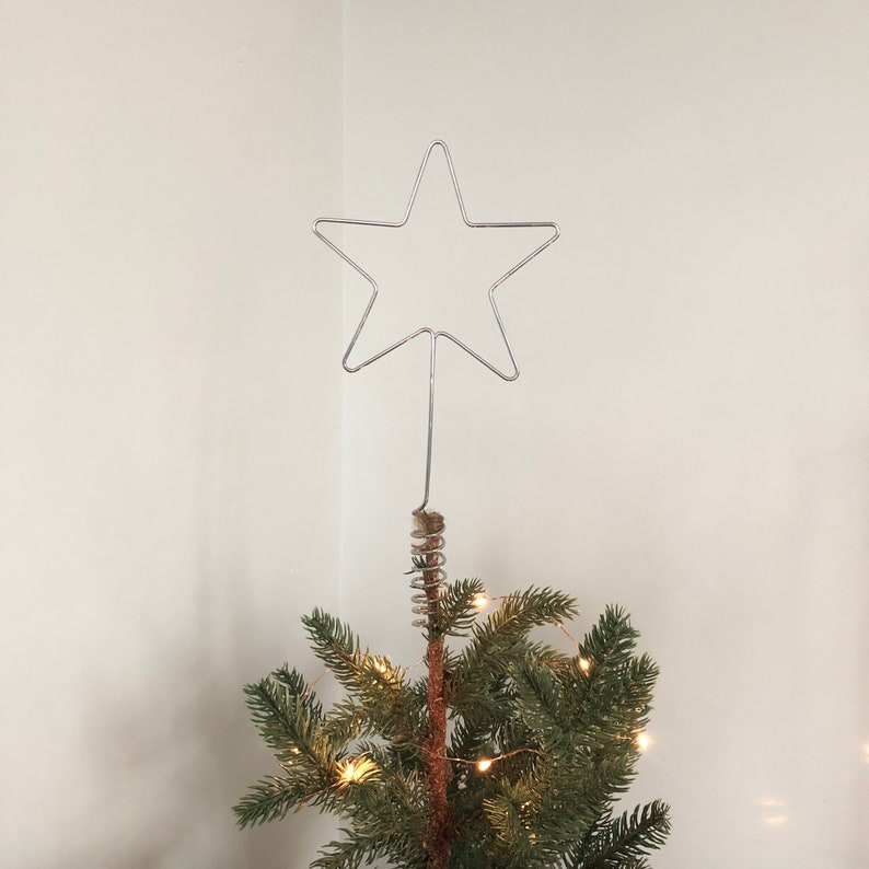 Wire Star Christmas Tree Topper Minimalist Tree Topper Etsy Canada