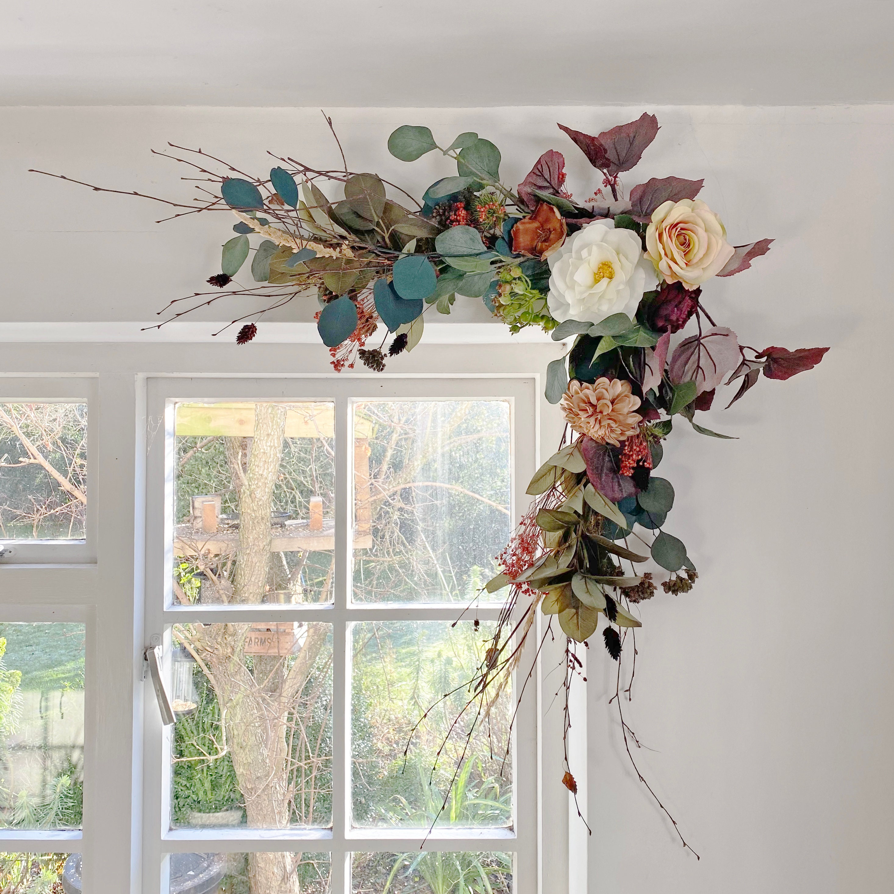 Guirnalda de flores artificiales / Guirnalda de ventana de - Etsy España Guirnalda de flores artificiales / Guirnalda de ventana de - Etsy España