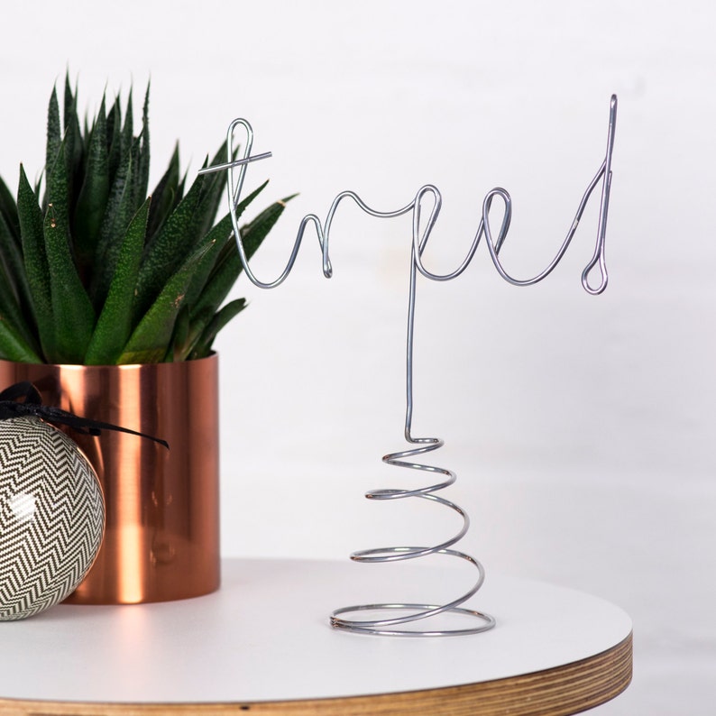 Christmas Tree Topper Word Tree Topper Etsy