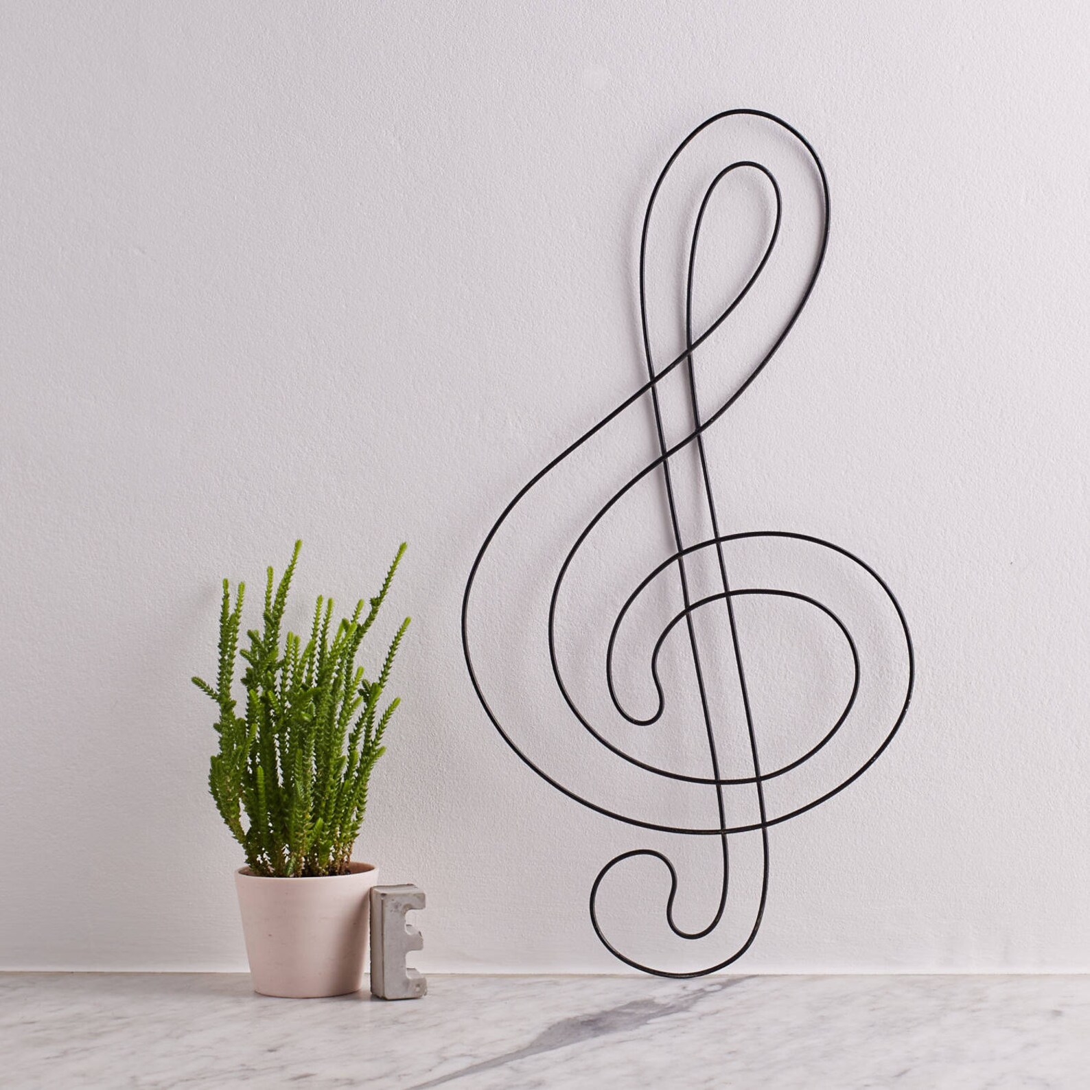 Wire Treble Clef Music gift Music note | Etsy