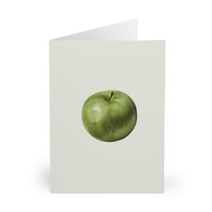 Cartões comemorativos da Apple (pacote com 5) - Perfeitos para presentes gastronômicos, cartões de aniversário com frutas, notas de agradecimento, ecológicos, artigos de papelaria fofos