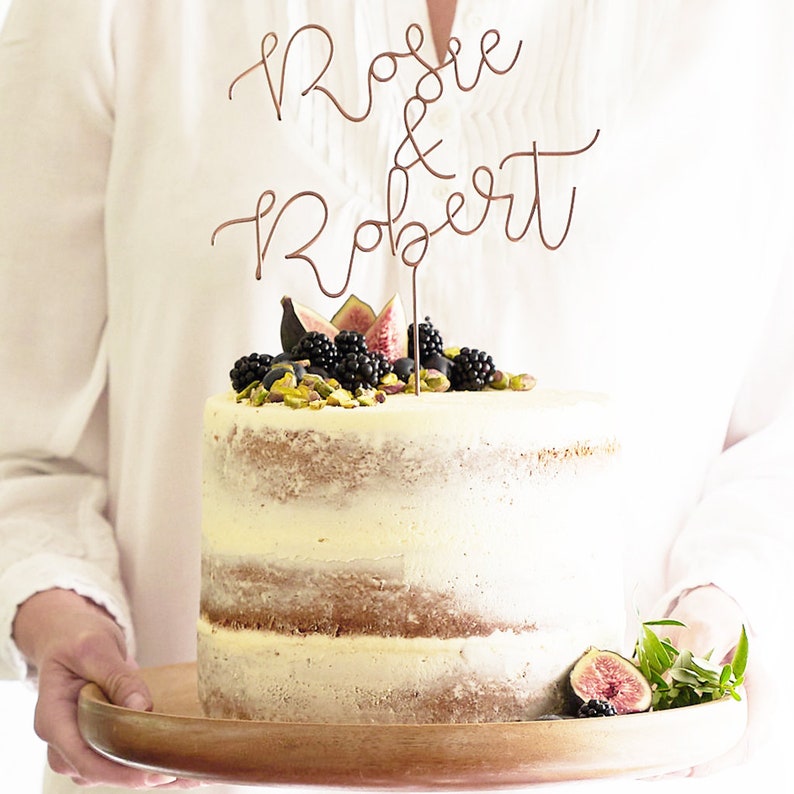 Wedding Cake Topper Names Cake Topper Script Font Etsy UK