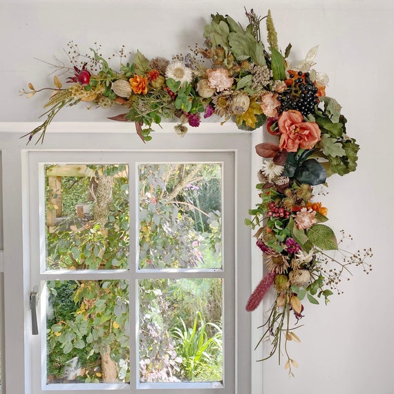 Guirnalda de flores Decoración de flores artificiales y - Etsy España Guirnalda de flores Decoración de flores artificiales y - Etsy España