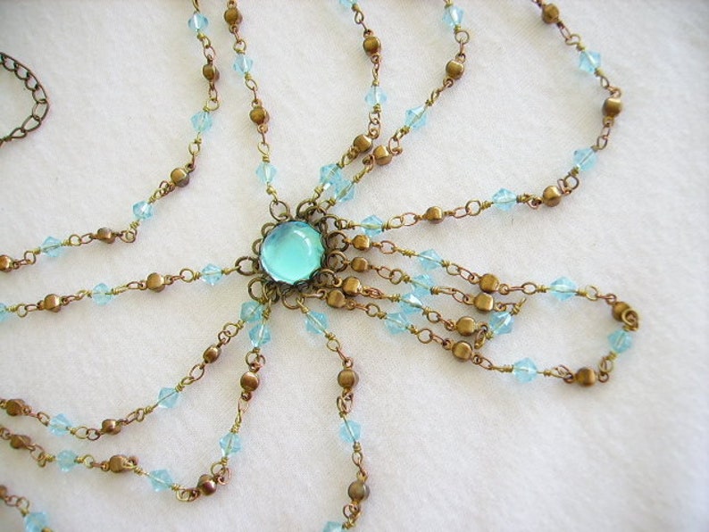 creation Pearl Crystal earrings blue turquoise cabochon brass resin cross pendants women/'s fashion jewelry Finery necklace