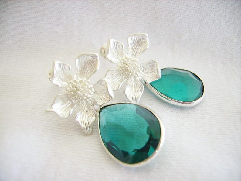 drop pendant,boho crystal,transparent,silver metal flowers or chips women/'s fashion jewelry Earrings emerald green
