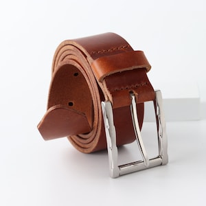 Men&#39;s Leather Belt, Handmade  Belt for Men, Great Gift / Rage 35mm / Brown /
