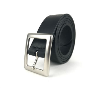 Leather Belt, Men Belt, Woman Belt, Handmade Gift, Belt  &#39;Oliver - Black&#39; - Kaseta