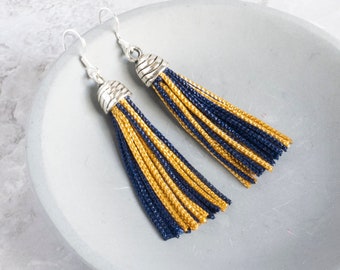 Custom Team Color Tassel Earrings: Game Day Spirit Jewelry, 13 Colors