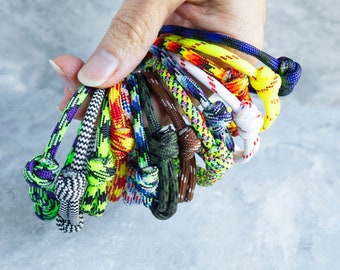 Colorful Paracord Bracelet - Adjustable Surfer Bracelet - Fun Bracelets for Men Women Boys Girls - Teen Gift