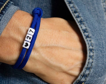 Personalized Paracord Bracelet - Custom Name or Initial Bracelet - Sports Mom Game Day Jewelry - PERS