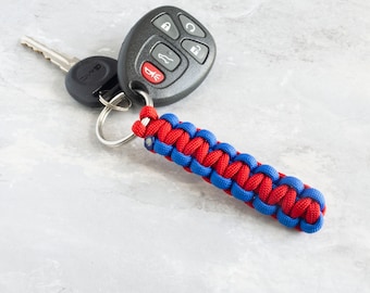 Custom Paracord Keychain - 30 Color Options - Key Ring Gift for Men - Customizable Key Chain