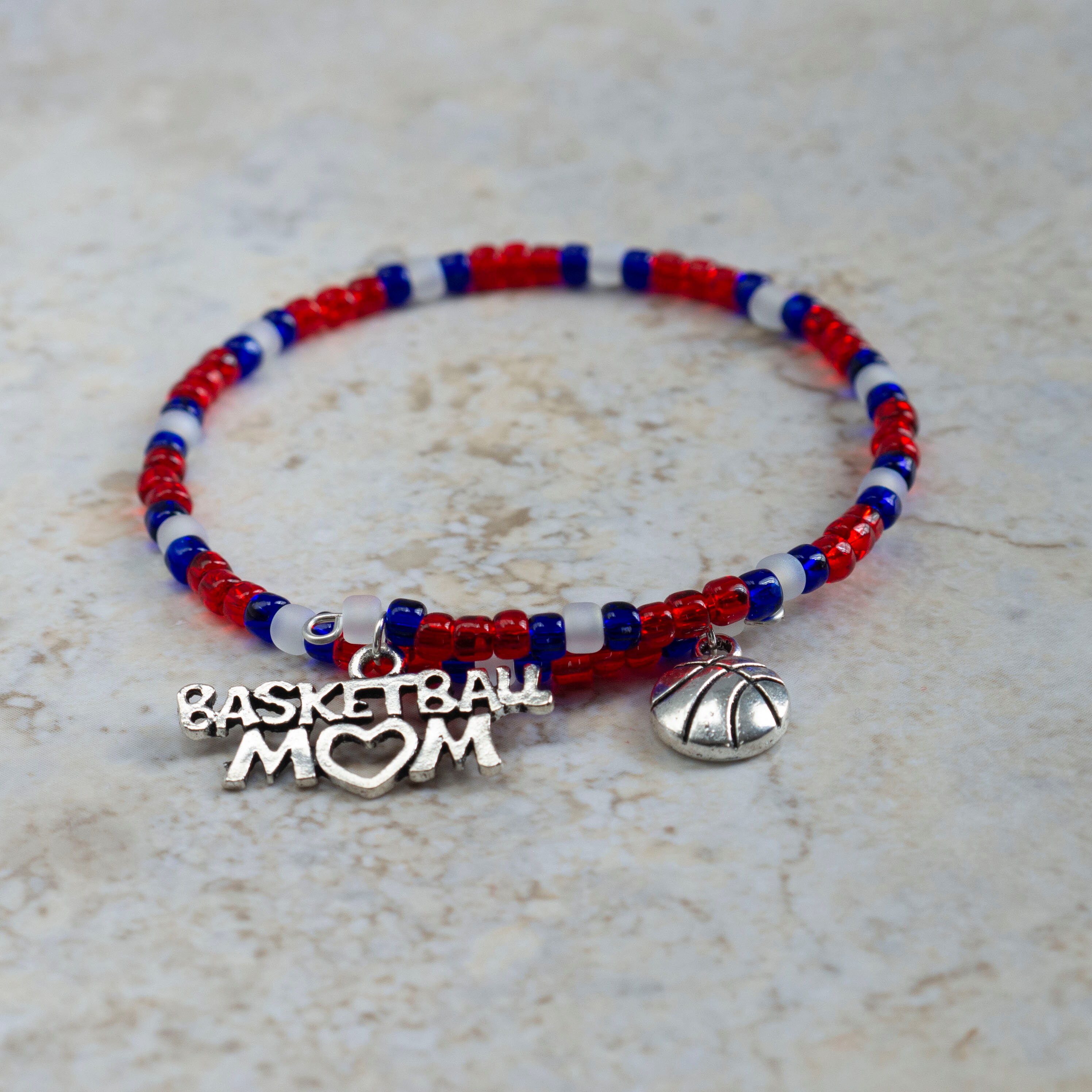 Sports Number Beads Gifts for her jewelry bead color You pick number CUSTOMIZE and number color Mom Bracelet Wire Bangle