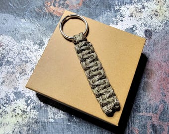 Camo Paracord Keychain: 7 Camouflage Patterns, Rugged Key Ring Gift