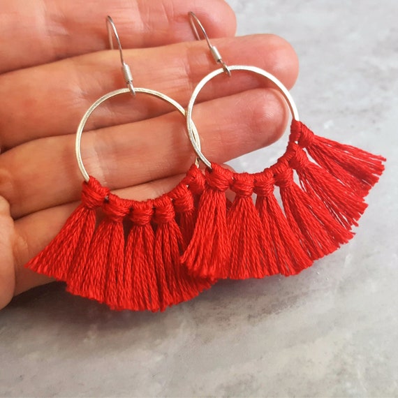 Etsy fringe earrings outlet