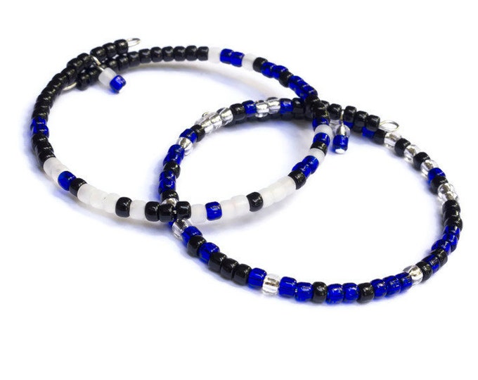 Thin Blue Line Jewelry for Women Back the Blue Bracelet Etsy