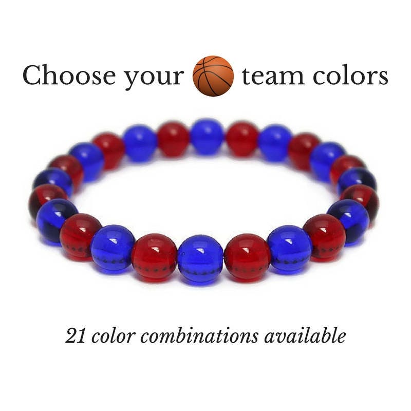 Basketball Bracelet Sports Team Bracelet Game Day Jewelry Etsy