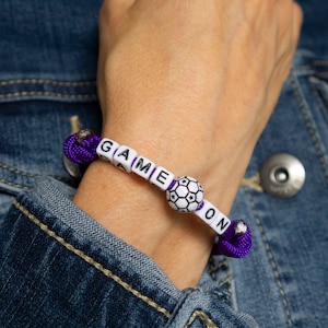 Personalized Sports Bracelet - Custom Jewelry for Men Women Children - Baseball Football Softball Soccer Basketball Volleyball Tennis - PERS