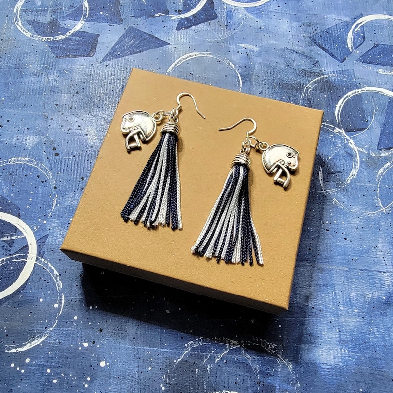 Custom Football Earrings - Football Mom Gift - Customized Team or School Colors - Game Day Jewelry image 6