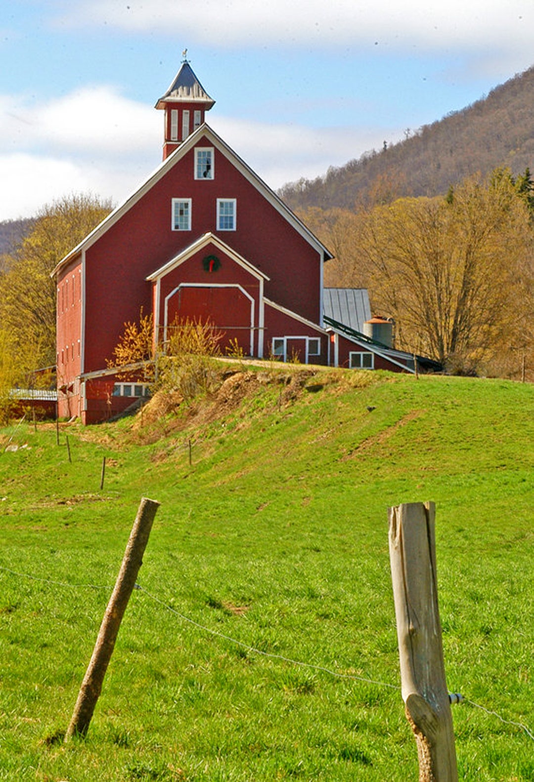 Vermont Barn, Vermont Farmland, Red Barn, Spring in VT, Rochester, VT