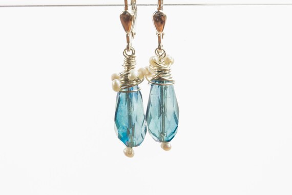 blue rock earrings