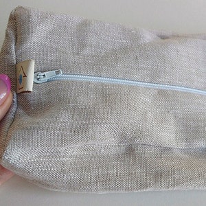 Natural linen case for roll, lumbar cushion or orthopedic loin pillow. Different sizes, custom linen cover.
