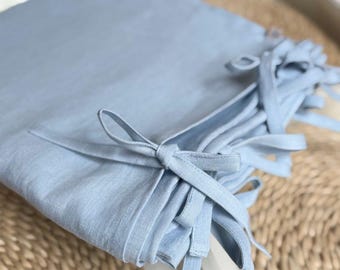 Linen Duvet Cover with ties, Eco-friendly natural linen duvet cover with a zipper. Twin, Single, Full, Double, Queen, King, Custom order