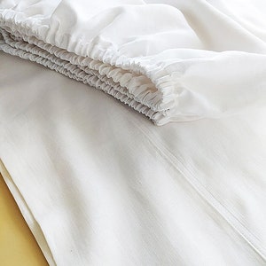 Linen sheet set of 2 pieces. Set of 2 sheets: One fitted sheet and One flat sheet. Any sizes, many colors. Twin, Queen, King sets. Custom
