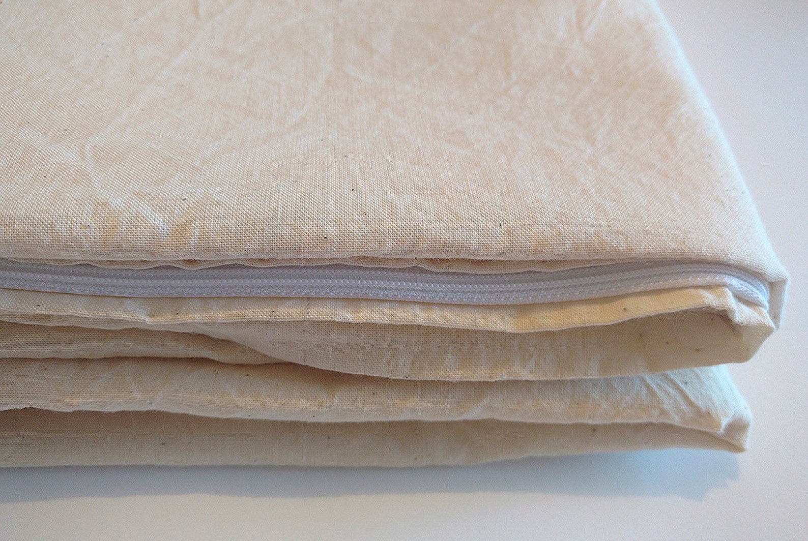 Dense natural cotton pillow case with a zipper. Zippered Etsy