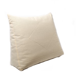 47x23.6x8"/120x60x20cm Flax Daybed pillow, covered natural unbleached cotton.Triangle Wedge, Backrest Cushion,Reading Headboard.Custom order