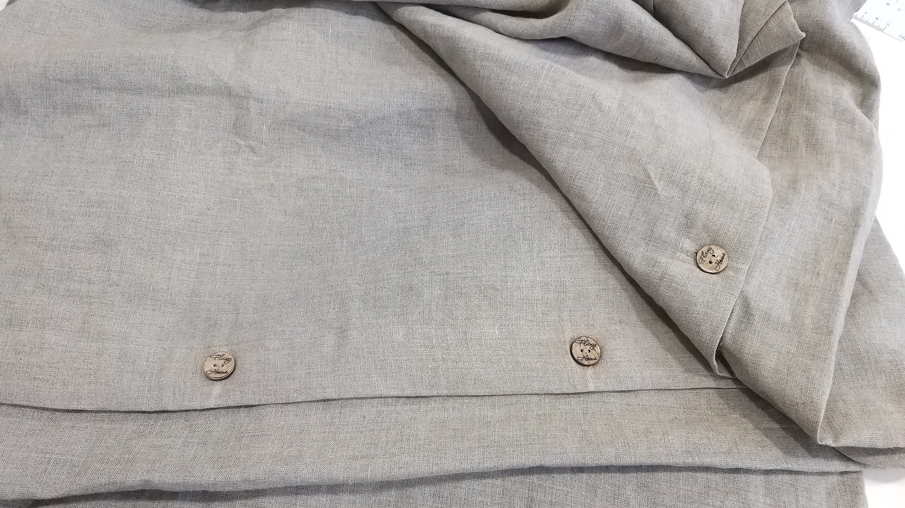 Linen Duvet Cover with natural coconut buttons, Eco-friendly natural linen duvet cover. Twin TwinXL Single Full Double Queen King Cutom size