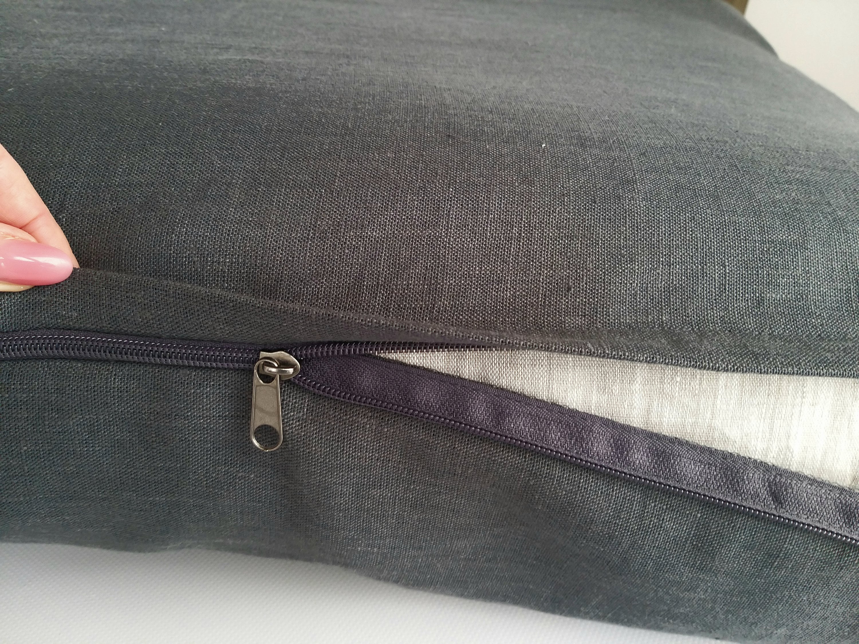 DENSE Natural Linen crib mattress cover with long zipper. Etsy